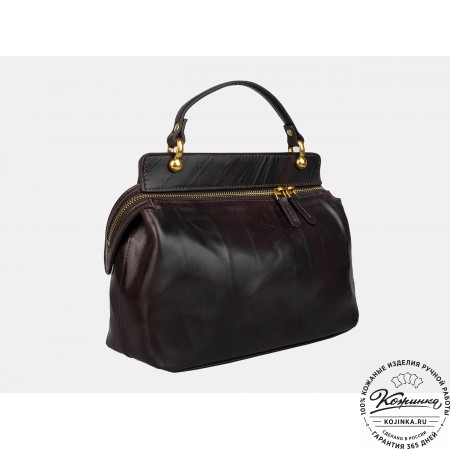 Женская кожаная сумка "Орнелла" (коричневая)